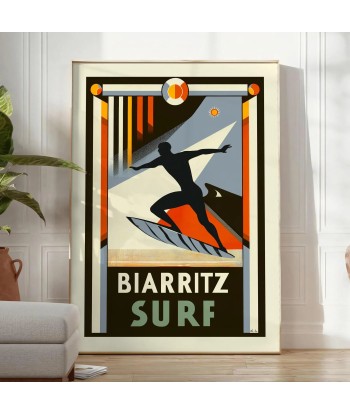 Affiche Surf Biarritz hantent personnes