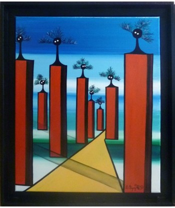 COULIBEUF-ESPEJO Beatrice : Les insouciantes en Afrique (Tableau acrylique sur toile ) JUSQU'A -70%! 