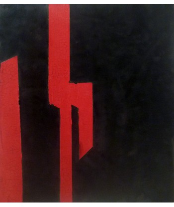 MAZUREK Véro : Duo noir et rouge 1 (Tableau, mixte sur toile) 2023