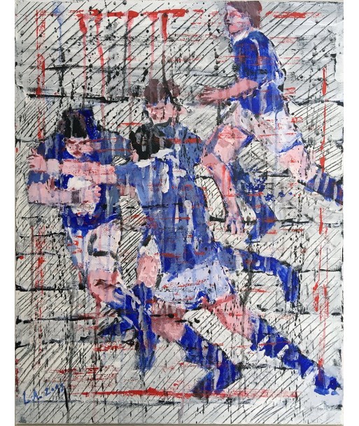 LANZI Arno : Rugby 4 (Tableau, acrylique sur toile) de l' environnement