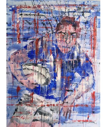 LANZI Arno: Rugby 5 (Tableau, acrylique sur toile) destockage