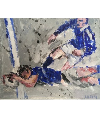 LANZI Arno : Rugby 7 (Tableau, acrylique sur toile) brillant des détails fins