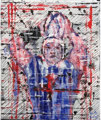 LANZI Arno : Rugby 16 (Tableau, acrylique sur toile) paiement sécurisé