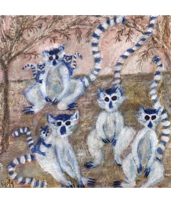 LANZI Paola - Singe 6, tableau Acrylique sur papier, art animalier vente chaude votre 