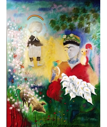 LE BRICQUIR Danielle : Le bonheur de Frida (Tableau, huile sur toile) Par le système avancé 