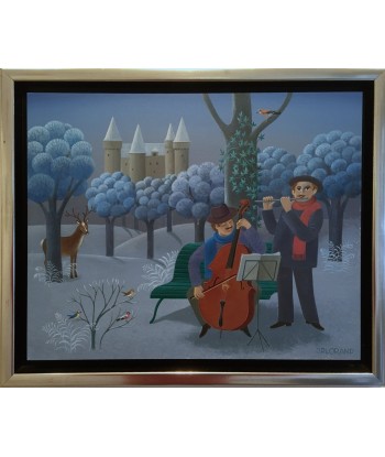 LORAND Jean-Pierre  : Sérénade hivernale  (Tableau, Acrylique sur toile) Les êtres humains sont 