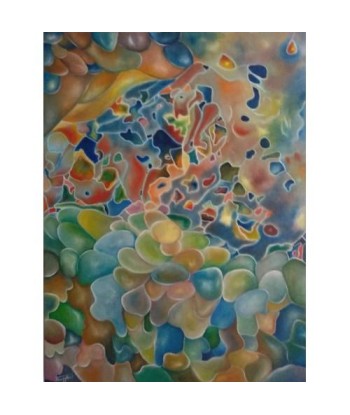 TOUSSAINT - Jeu de bulles  (tableau, Acrylique au couteau et pinceau / Toile) offre 