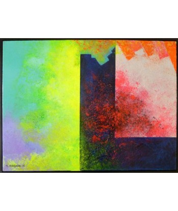 DARDEAU Monique  - Contraste, tableau abstrait, Acrylique sur toile ouvre sa boutique