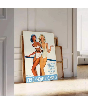 Affiche Voyage Vintage Monte-Carlo Été en ligne des produits 