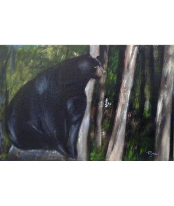 CARDOSO Peggy -  Un ours plutôt bien léché (tableau, Acrylique / toile) 2 - 3 jours ouvrés.