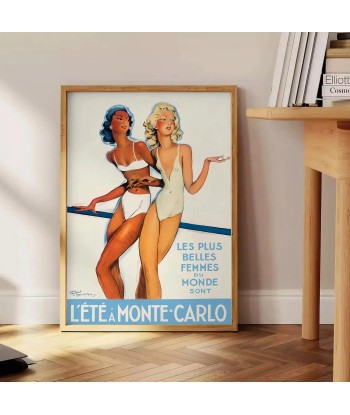 Affiche Voyage Vintage Monte-Carlo Été en ligne des produits 