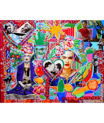 JASSELIN  Danièle - Frida (tableau, Acrylique, feutre et collages / Toile) Les magasins à Paris et en Île-de-France