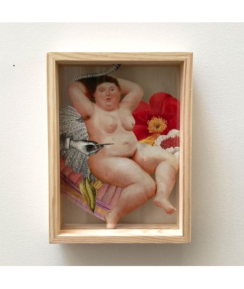 BLONDEL Sidonie  -  Botero (Collage  sous verre cadre bois) sur le site 