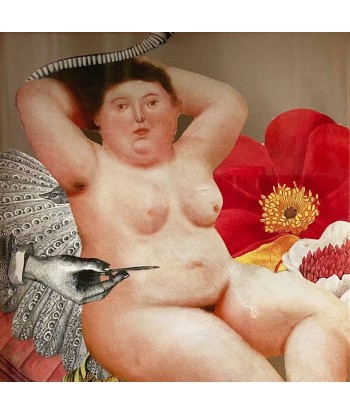 BLONDEL Sidonie  -  Botero (Collage  sous verre cadre bois) sur le site 