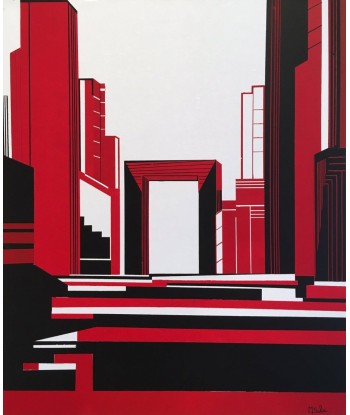 SALA Michèle  - L'arche (rouge) (tableau, Acrylique / toile) pas cheres