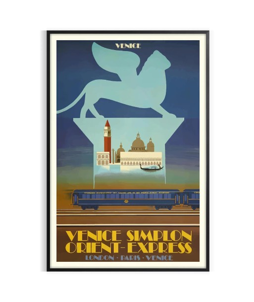 Affiche Voyage Vintage Venise Simplon livraison et retour toujours gratuits