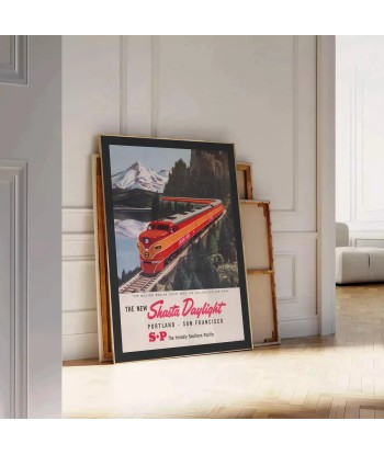 Affiche Voyage Vintage Train Portland San Francisco est présent 