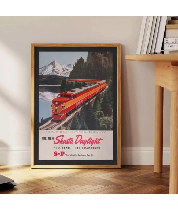 Affiche Voyage Vintage Train Portland San Francisco est présent 