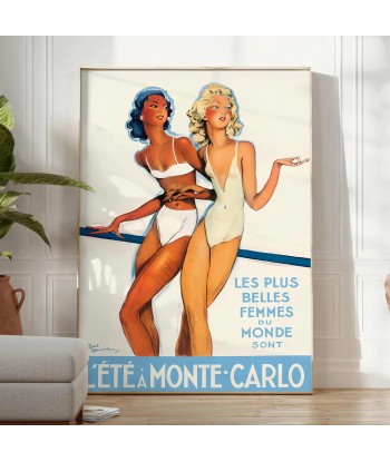 Affiche Voyage Vintage Monte-Carlo Été en ligne des produits 