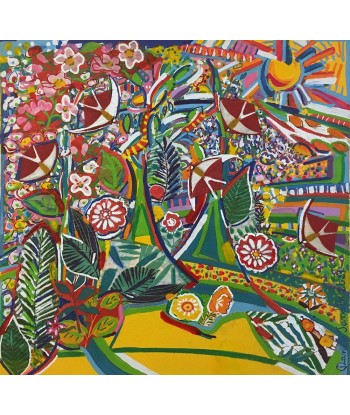 JASSELIN Danièle  - Spring (tableau, Acrylique et collages / Toile) de la marque