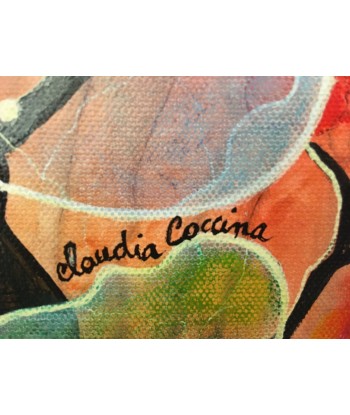 COCCINA  Claudia : Migration des papillons (Tableau, Acrylique et tissu sur toile) Les êtres humains sont 