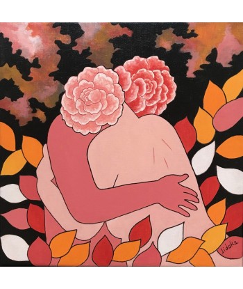 DESCHAMS-KUS Jocelyne - Tendresse (tableau, Acrylique/toile) 50% de réduction en Octobre 2024