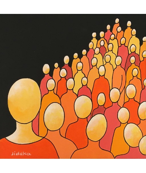 DESCHAMPS-KUS Jocelyne -  La foule (tableau, Acrylique/toile) meilleur choix