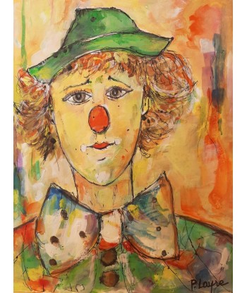 Patrice LAYRE - Le clown pensif (tableau, Aquarelle) pas chere