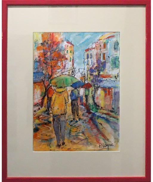 Patrice LAYRE - Les parapluies (tableau, Aquarelle) acheter en ligne