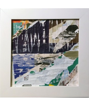 TAILLANDIER Alexandre  : Sans titre, collages sur toile (20x20 cm) hantent personnes