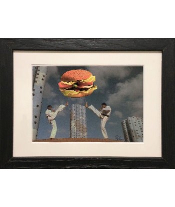 LE VAN Florence  : On se tape un hamburger  (Collage sur papier) JUSQU'A -70%! 