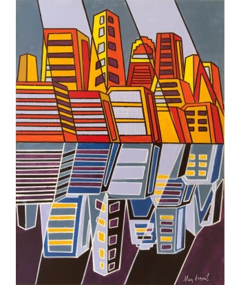 ARNOUIL Alain - Reflets de la ville (tableau, Acrylique / toile) Faites des économies