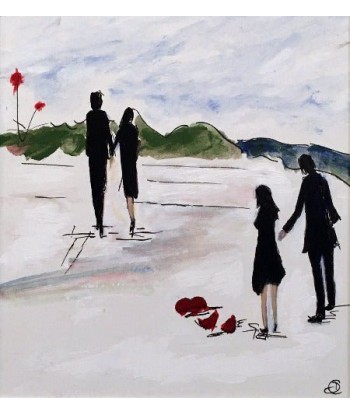 COLOMÈS Didier - Atout coeur,tableau figuratif, Acrylique / papier À commander