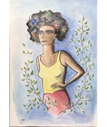 WALON Marine - Printemps, tableau figuratif, aquarelle / papier Véritable concentré