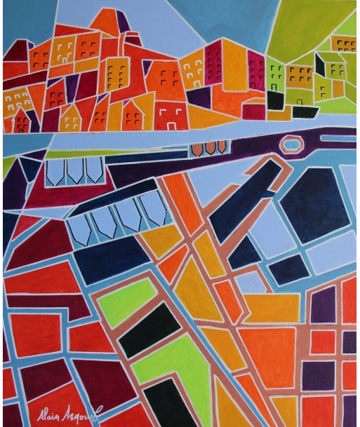 ARNOUIL Alain - In the city (tableau, Acrylique / toile) Profitez des Offres !