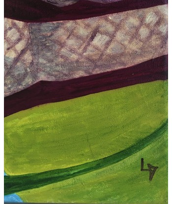 LALLEMENT Martine - Le camp - Composition III (tableau, Acrylique sur toile) des créatures d'habitude