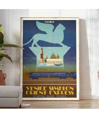 Affiche Voyage Vintage Venise Simplon livraison et retour toujours gratuits