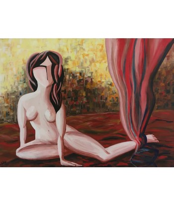 WALON Marine - Nue, tableau figuratif, Acrylique / toile Livraison rapide