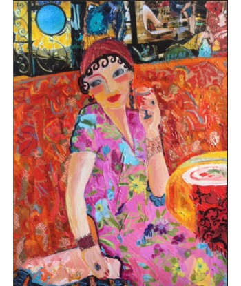 RAFENBERG Catherine : Café 2 (Tableau acrylique sur toile ) Le MVP de beaucoup