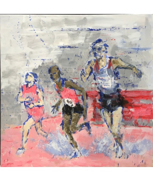 LANZI  Arno : Athletisme 6 (Tableau, acrylique sur toile) Fin de série