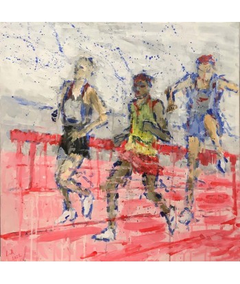 LANZI  Arno : Athletisme 10 (Tableau, acrylique sur toile) le concept de la Pate a emporter 