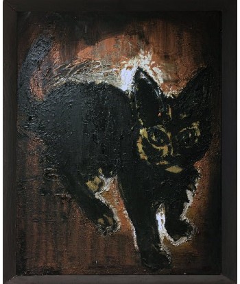 HANNIBAL Jiri  - Chatte noire (Peinture, Huile / toile) à prix réduit toute l'année