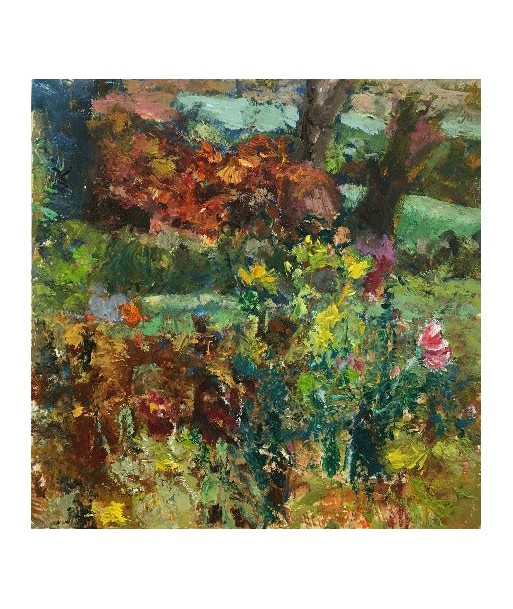 Ellen GEERTS : Jardin 1 - Cosmea (Tableau, huile sur bois) soldes