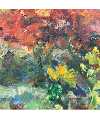 Ellen GEERTS : Jardin 1 - Cosmea (Tableau, huile sur bois) soldes