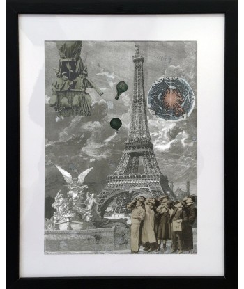 LE VAN Florence  : Montgolfière à l'assaut de la tour Eiffel  (Impression sur papier) Comparez plus de prix