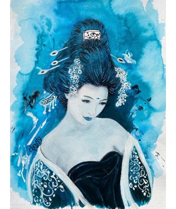 CHRISTY - Sora (tableau, encre et acrylique / papier) pas chere