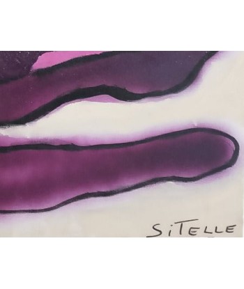 SITELLE - In the city 1 (tableau, Acrylique et bombe / toile) s'inspire de l'anatomie humaine