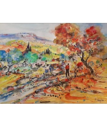 Patrice LAYRE - Petite promenade (tableau, Peinture Aquarelle) les ctes