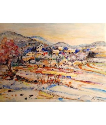 Patrice LAYRE - Neige en Cévennes (tableau, Peinture Aquarelle) votre restaurant rapide dans 