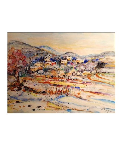 Patrice LAYRE - Neige en Cévennes (tableau, Peinture Aquarelle) votre restaurant rapide dans 